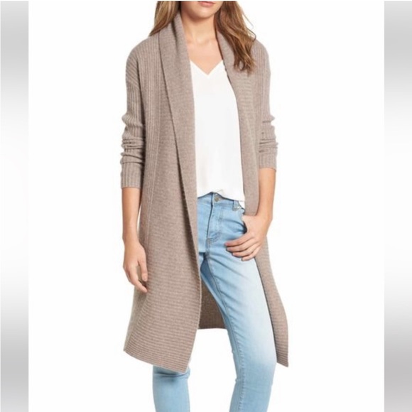 Long Ribbed Cashmere Cardigan - Picture 3 of 11